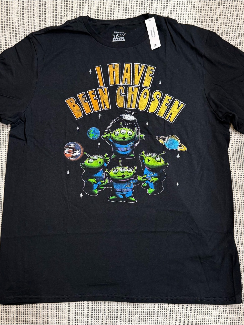 Disney Pixar Toy Story Alien I Have Been Chosen T-Shirt Men’s L NWT Black